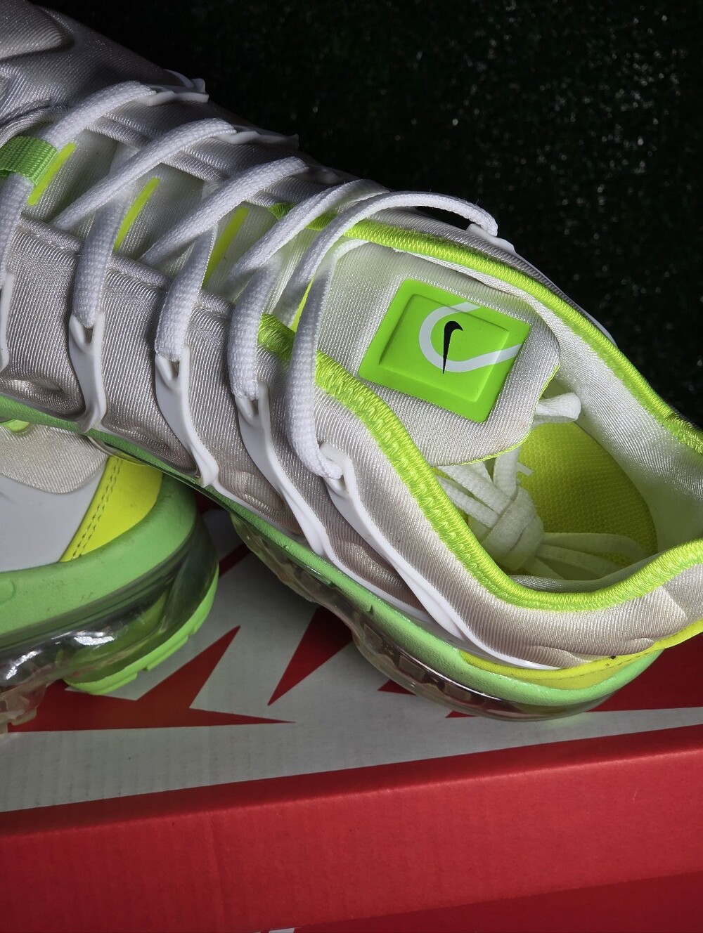 Nike Air Max Vapormax Tennis 🎾 🍏 Green Plus Men Sneakers White Men Brand New - Picture 13 of 16